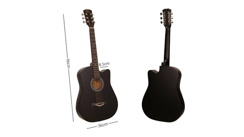 Tune Master 38" Acoustic Guitar with Carry Bag - Black
