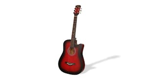 Tune Master 38" Acoustic Guitar with Carry Bag - Red