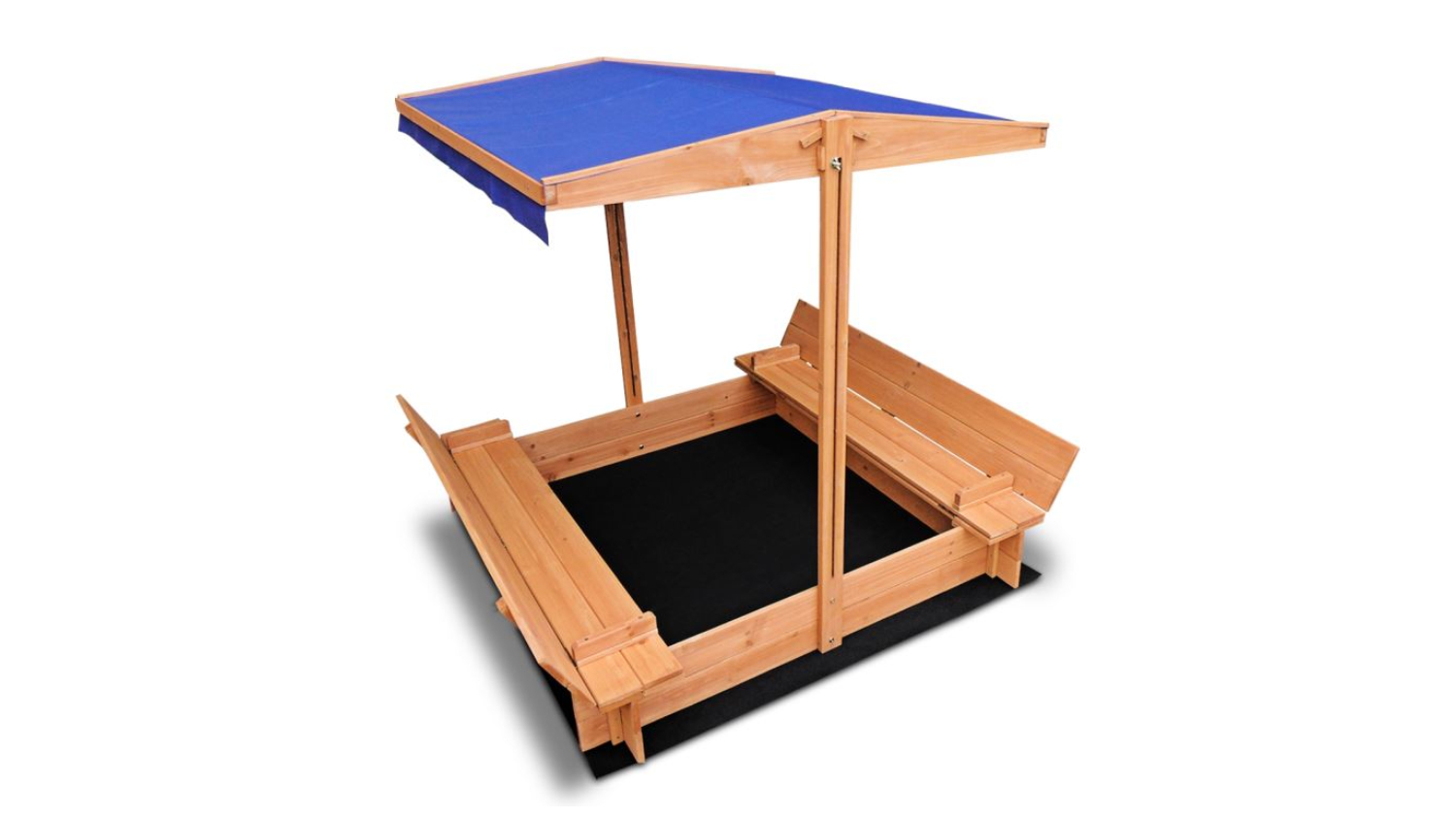 TSB Living Wooden Sandpit w/ Canopy, Seating