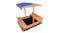 TSB Living Wooden Sandpit w/ Canopy, Seating