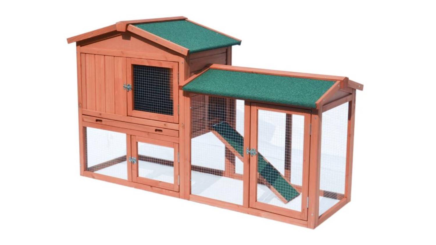 TSB Living Outdoor Rabbit Hutch 3 Door 1.45m - Wood