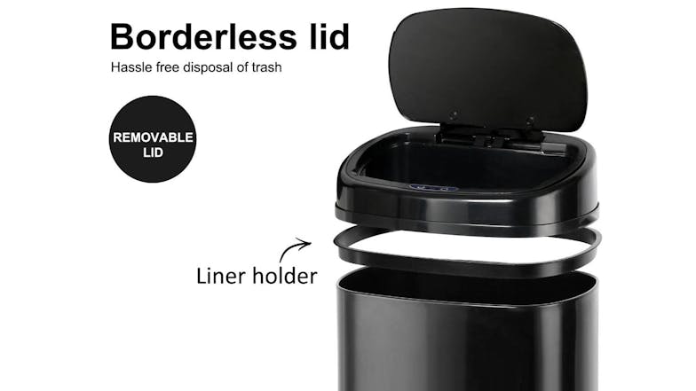 TSB Living 58L Motion Sensor Rubbish Bin - Black