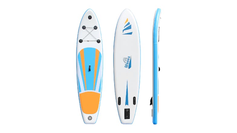 TSB Living Inflatable Stand Up Paddleboard 10' w/ Paddle, Repair Kit - Blue/Yellow