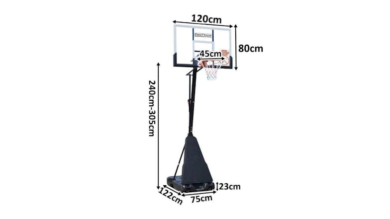 PROTRAIN Portable Adjustable Basketball Hoop 3.05m