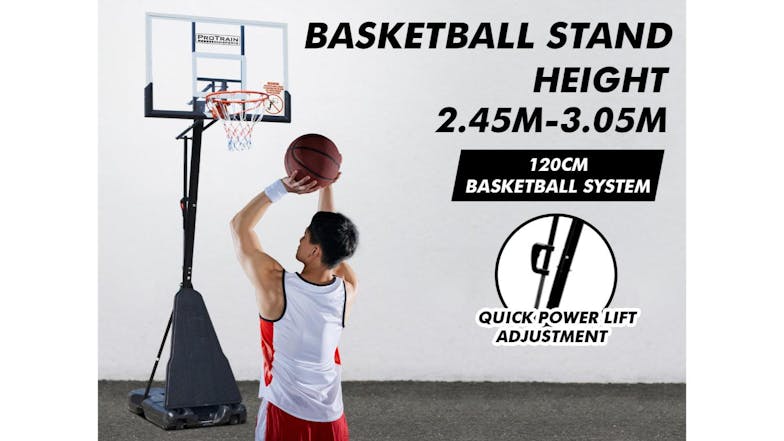 PROTRAIN Portable Adjustable Basketball Hoop 3.05m