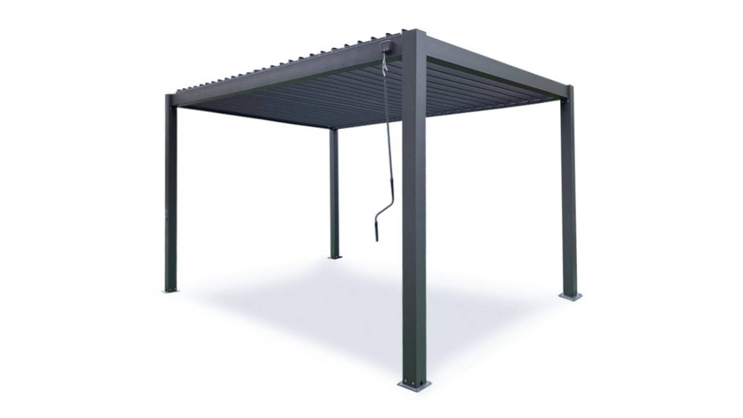 TSB Living Louvre Roof Pergola with Drainage 3 x 3m - Grey