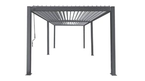 TSB Living Louvre Roof Pergola with Drainage 3 x 6m - Grey