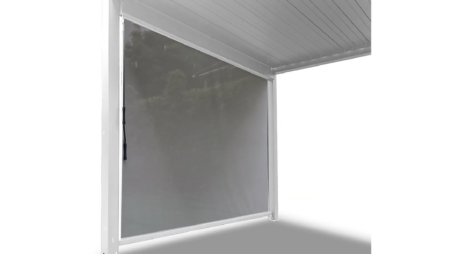 TSB Living Louvre Roof Pergola Blind 4 x 3m - White/Grey