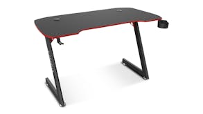 TSB Living Gaming Desk with Cup Holder, Hook 140cm - Carbon Fiber