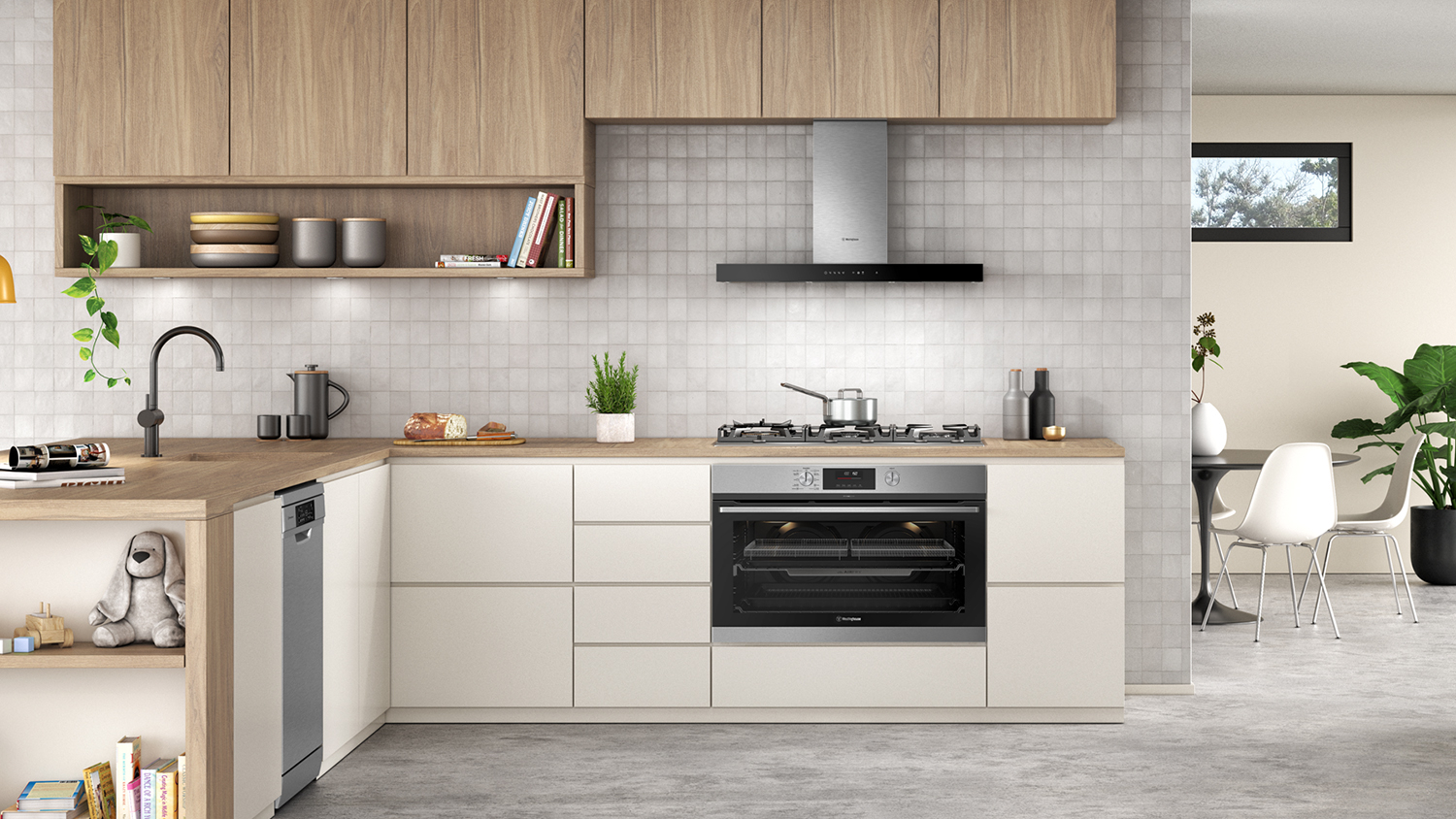 Westinghouse 90cm 5 Burner Gas Cooktop - Black Glass (WHG959BD)