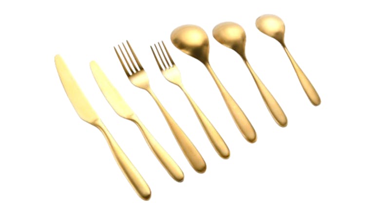 Nouveau Cutlery Set 56pcs. - Matte Gold