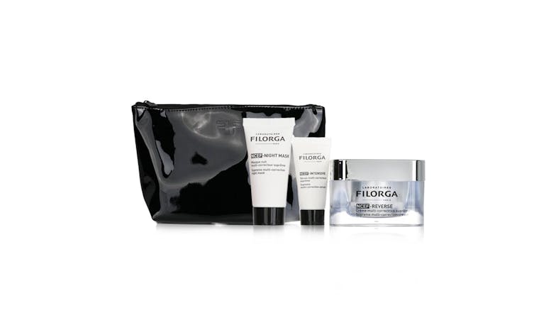 Filorga Anti-Ageing Revolution Gift Set (Limited Edition): 1x NCEF-Reverse Cream 50ml + 1x NCEF-Night Mask 15ml + 1x NCEF-Intensive Serum 7ml +1bag - 3pcs+1bag