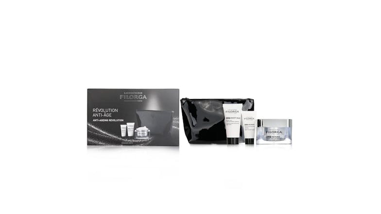 Filorga Anti-Ageing Revolution Gift Set (Limited Edition): 1x NCEF-Reverse Cream 50ml + 1x NCEF-Night Mask 15ml + 1x NCEF-Intensive Serum 7ml +1bag - 3pcs+1bag