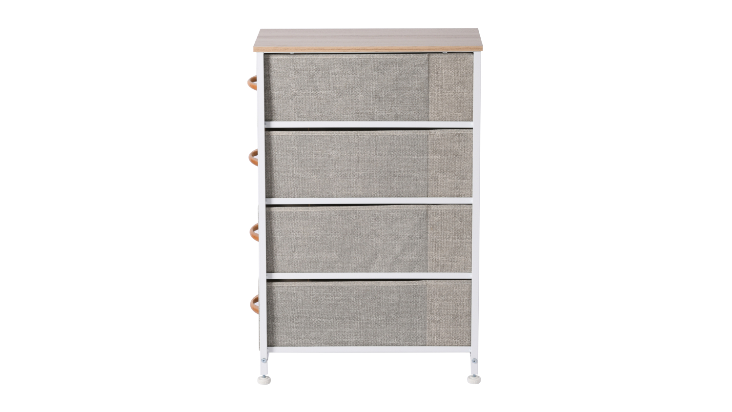 Sherwood Luna 4 Drawer Linen Tallboy - Cream