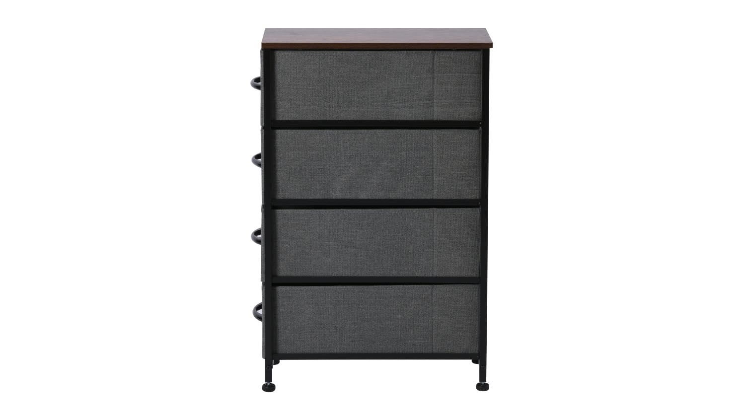 Sherwood Luna 4 Drawer Linen Tallboy - Charcoal