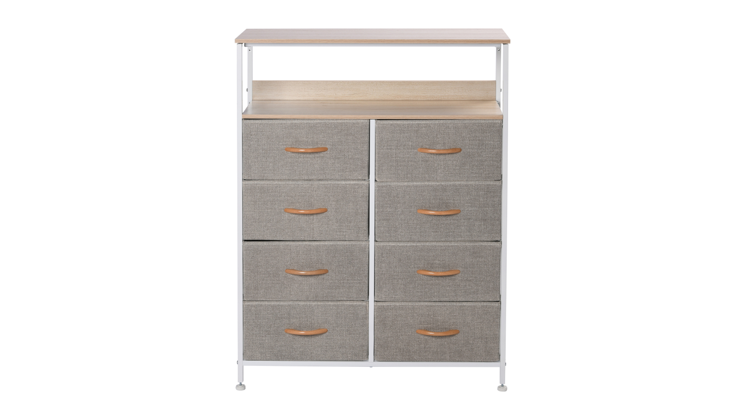 Sherwood Luna 8 Drawer Linen Dresser with Shelf - Cream