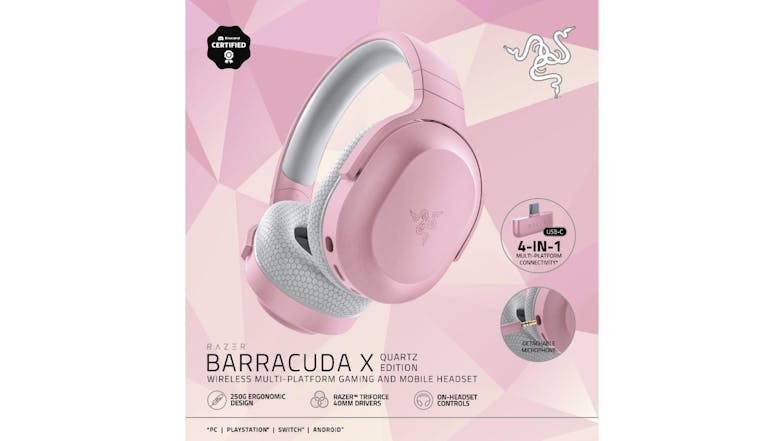 Razer Barracuda X Multi-Platform Gaming & Mobile Headset - Quartz Pink