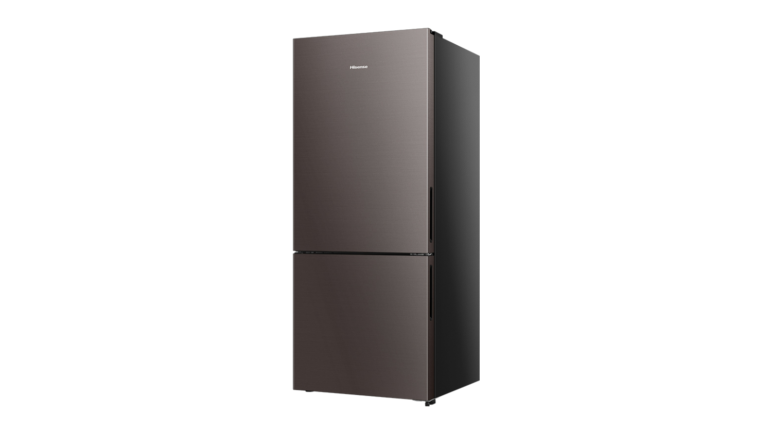 Hisense 417L Bottom Mount Fridge Freezer Taupe Steel (HRBM418D