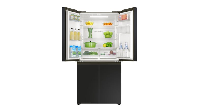 Haier 508L Quad Door Fridge Freezer with Water Dispenser - Black (HRF580YHC)