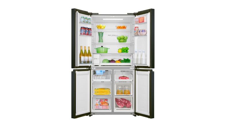 Haier 507L Quad Door Fridge Freezer with Ice & Water Dispenser - Black (HRF580YPC)