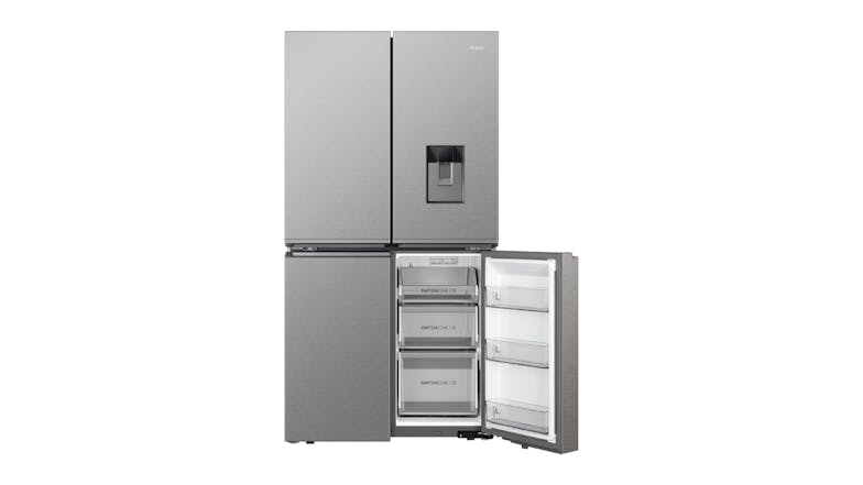 Haier 623L Quad Door Fridge Freezer with Ice & Water Dispenser - Satina (HRF680YPS)