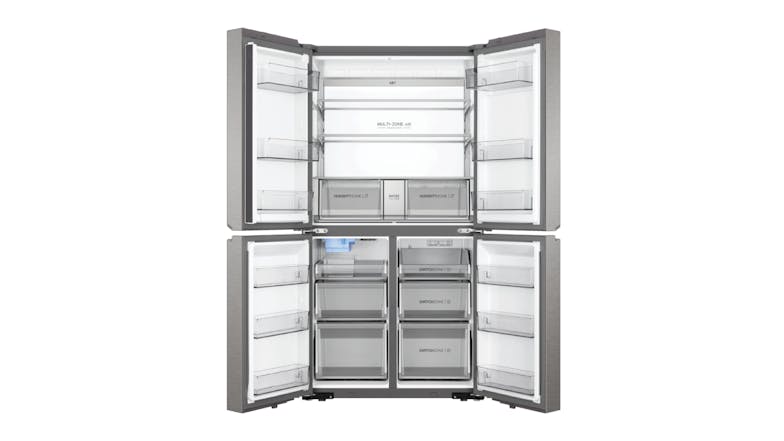 Haier 623L Quad Door Fridge Freezer with Ice & Water Dispenser - Satina (HRF680YPS)