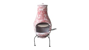 TSB Living Clay Woodfired Oven with Stand, Grill Plate - Teracotta