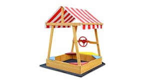 TSB Living Wooden Sandpit with Canopy - Boat Theme