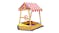 TSB Living Wooden Sandpit with Canopy - Boat Theme