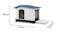 TSB Living Plastic Dog Kennel with Side Door - White/Blue