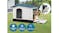 TSB Living Plastic Dog Kennel with Side Door - White/Blue