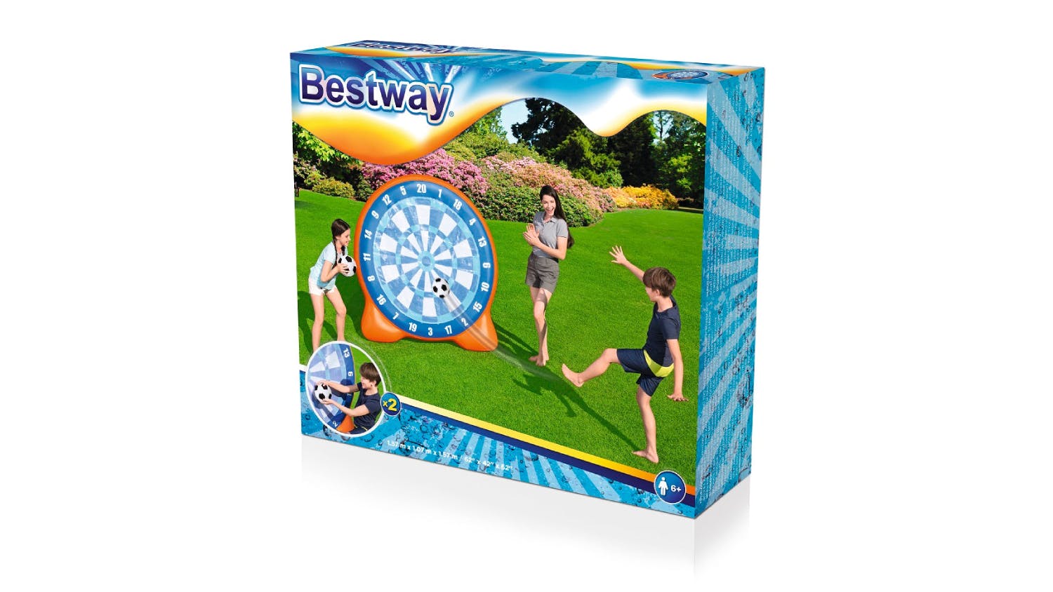 Bestway Inflatable Target Kickboard with Stick-To-Surface Kickballs