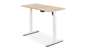 TSB Living Height Adjustable Desk - White/Oak