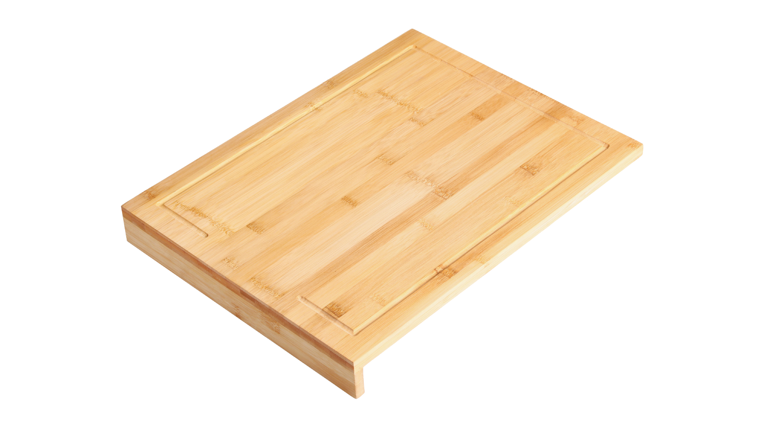Gourmet Kitchen Bamboo Cutting Board with Edge Guard