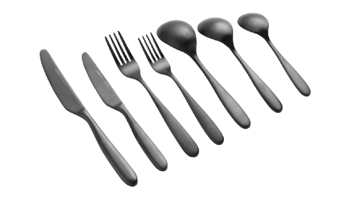 Nouveau Cutlery Set 56pcs. - Matte Black