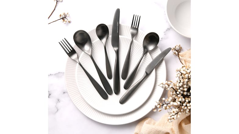 Nouveau Cutlery Set 42pcs. - Matte Black