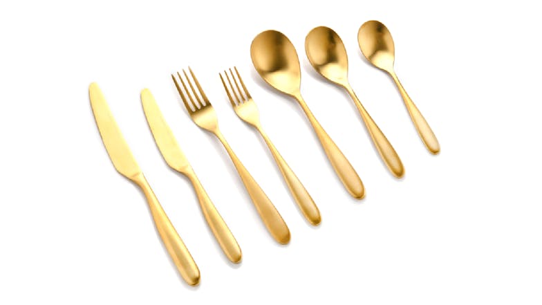 Nouveau Cutlery Set 42pcs. - Matte Gold