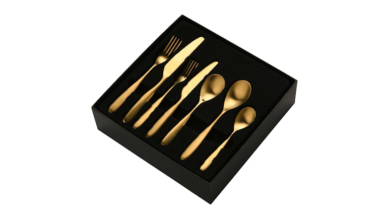 Nouveau Cutlery Set 42pcs. - Matte Gold