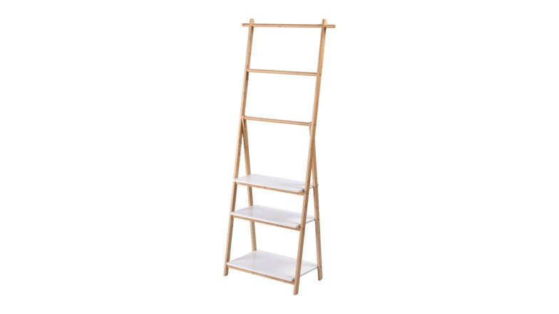 TAKARA Kusa 3 Tier Bamboo Ladder Shelf & Towel Rail
