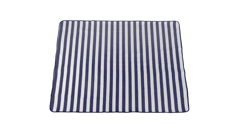 Sherwood Cotton Classic Picnic Rug 200 x 150cm - Blue/White Stripes