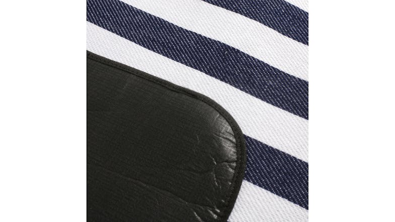 Sherwood Cotton Classic Picnic Rug 200 x 150cm - Blue/White Stripes