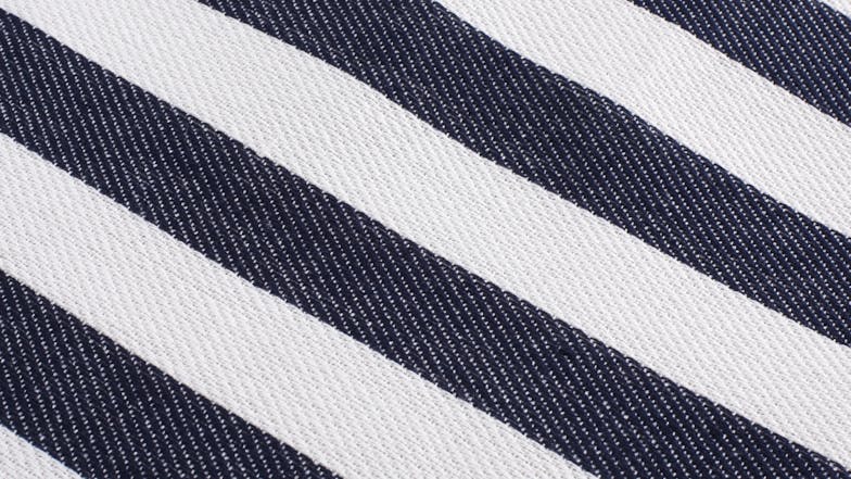 Sherwood Cotton Classic Picnic Rug 200 x 150cm - Blue/White Stripes