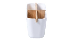 TAKARA Multi-Functional Bamboo Organiser - White/Natural