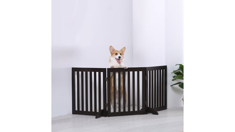 Charlie's Freestanding Pet Gate 3pcs. - Brown