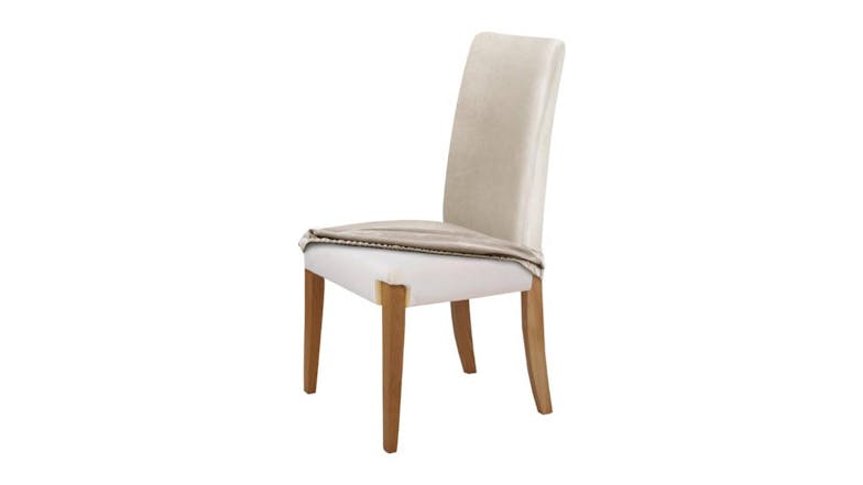 Sherwood Faux Suede Dining Chair Cover - Cream