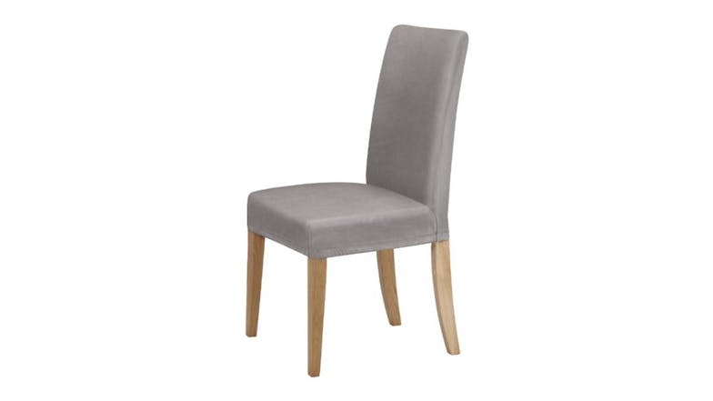 Sherwood Faux Suede Dining Chair Cover - Silver
