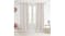 Sherwood Home Faux Linen Blackout Curtain Twin Pack 90 x 223cm - Porcelain White