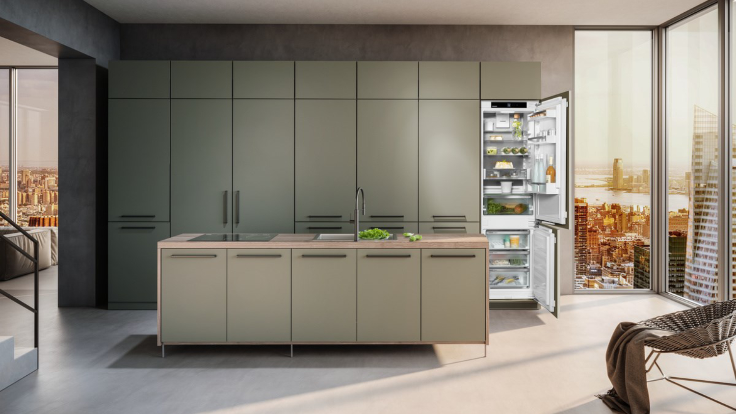 Liebherr 253L Integrated Bottom Mount Fridge Freezer - Panel Ready (ICNH 5123)