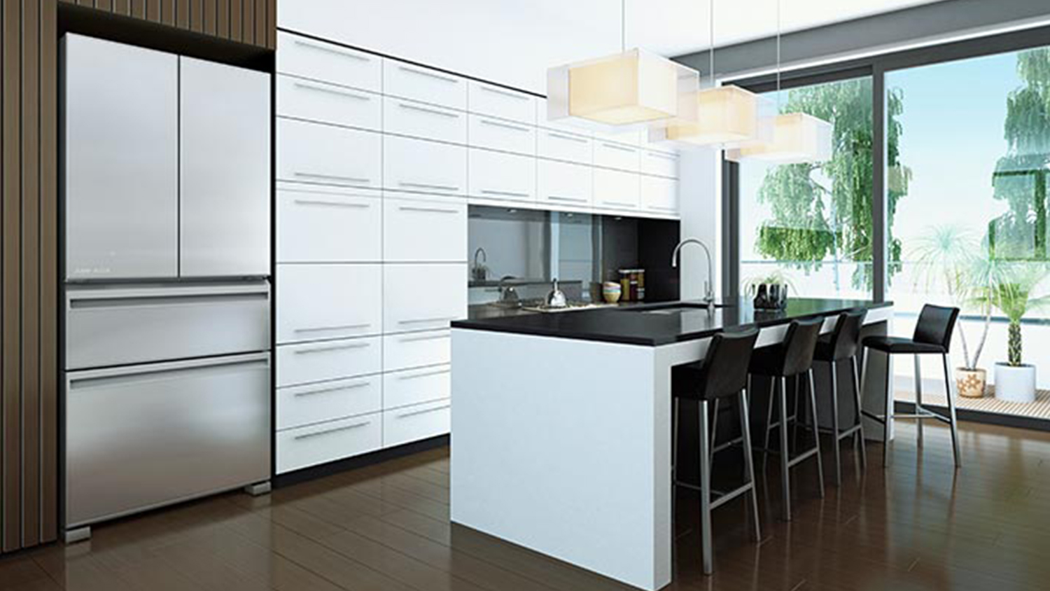 Mitsubishi Electric 564L French Door Fridge Freezer - Silver Glass (MR-LX564ER-GSL-A)