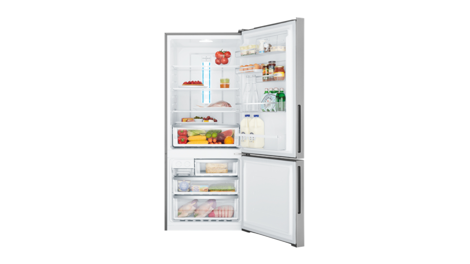Westinghouse 425L Bottom Mount Fridge Freezer - Silver (WBE4302AC-R)